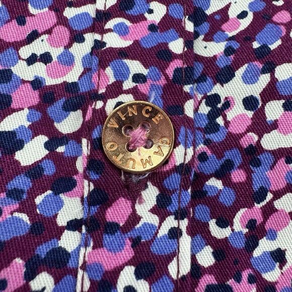 Vince Camuto Girls Dress 2T Purple Pink Floral Button Front Short Sleeve NWT - Picture 5 of 9